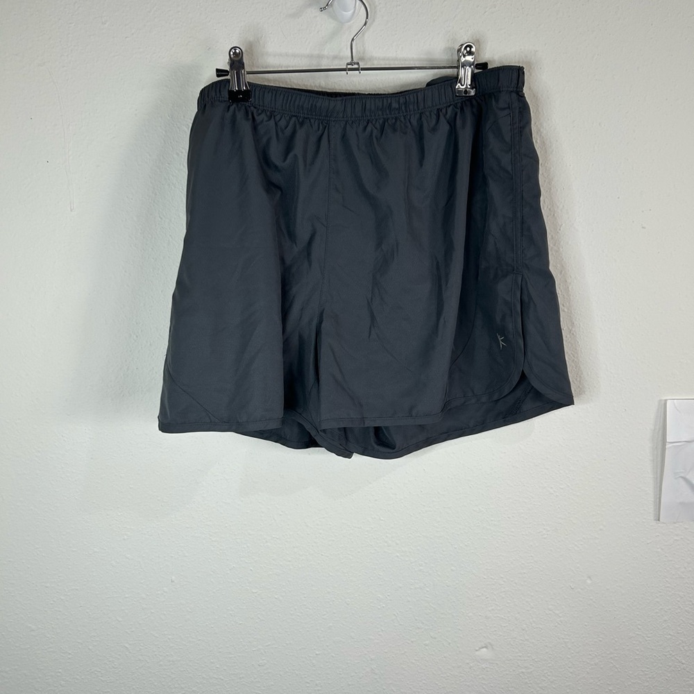 Danskin Women’s L Active Running Shorts Gray Lightweight Gym Athletic Lined